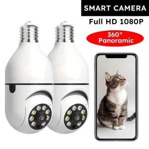 2PC Ease Life 360° Light Bulb Security Cameras